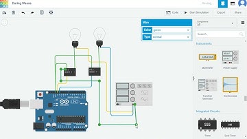 Simulasi Mikrokontroler Arduino Mengunakan TinkerCad (Running Lampu AC)