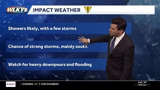 Rain likely, few storms Tuesday