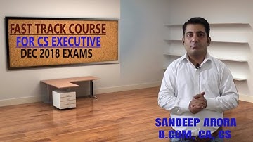 Fast Track Revision Course for CS Executive Cost & Management Accounting  Dec 2018 Exams