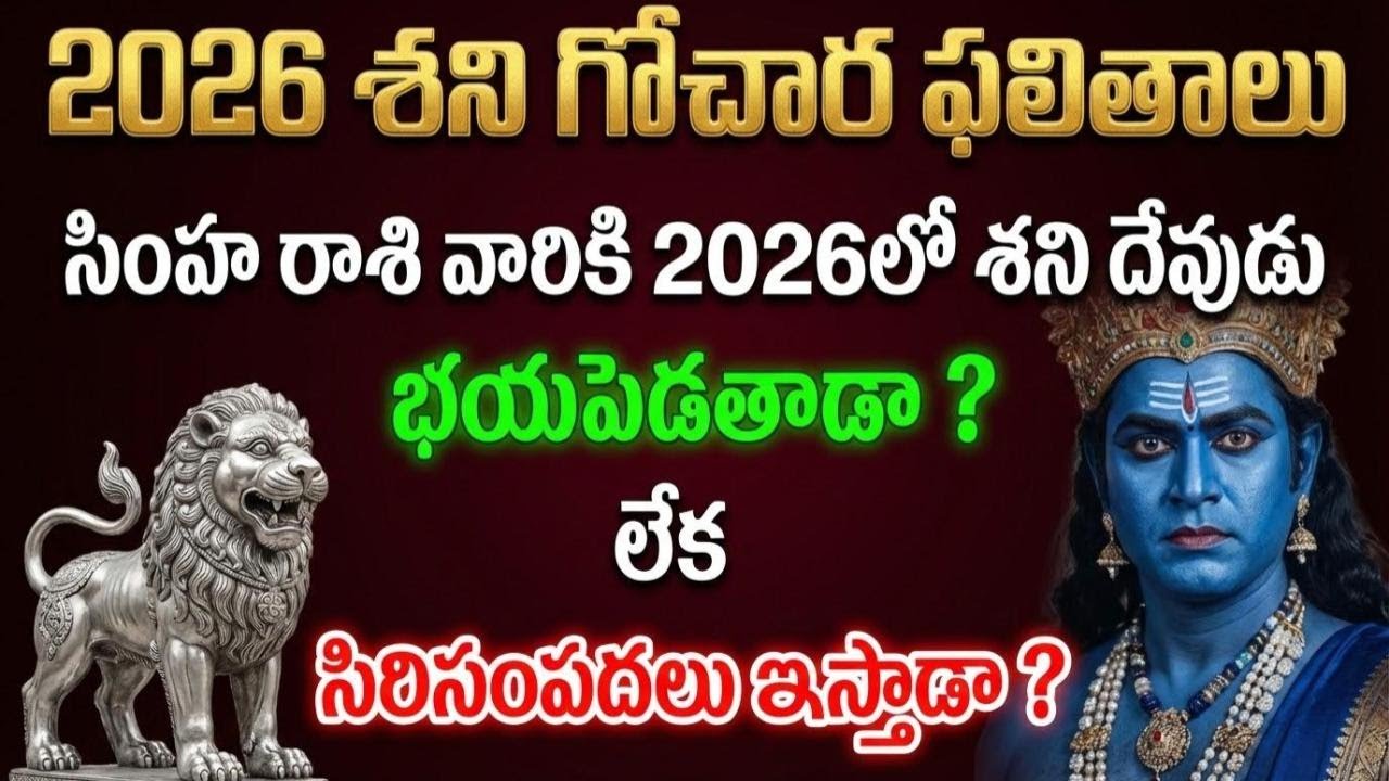 Simona Rashi సింహ రాశి 2026 శని గోచారం! అష్టమ శని నిజమేనా? అగ్ని పరీక్ష! Simha Rashi ...