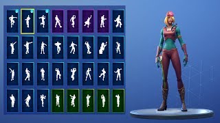 *NEW* SKULLY SKIN SHOWCASE WITH ALL FORTNITE DANCES & NEW EMOTES! (Fortnite Season 7 Skin)