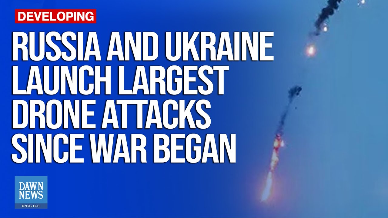 Russia And Ukraine Launch Largest Drone Attacks Since War Began | Dawn ...