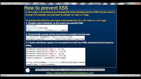 Part 56   How to prevent cross site scripting attack