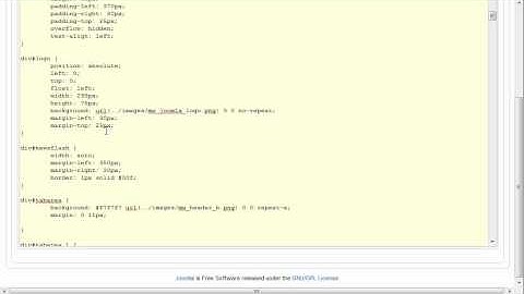 Joomla Video Tutorial: : Joomla 1.5 Editing the CSS