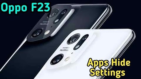 Oppo F23  Mein Apps Hide Kaise Karen , Hide Apps In Oppo F23,Oppo F23 Apps Hide Setting