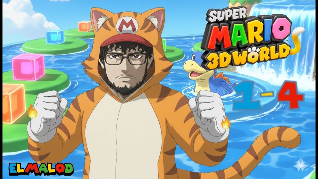 MARIO 3D WORLD MUNDO 1-4 Los Rápidos de Plessie | GAMEPLAY EN ESPAÑOL