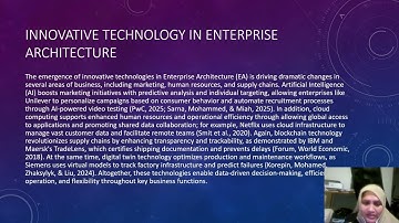 Emerging Trends of Enterprise Architecture