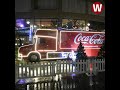 The first day of the Coca-Cola Christmas Truck in Cardiff