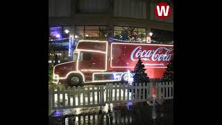 The first day of the Coca-Cola Christmas Truck in Cardiff