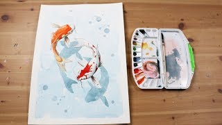 How to Paint a Koi Fish in Watercolour