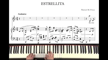 Estrellita by Manuel M Ponce (Acompañamiento de Piano / Piano Accompaniment) Partitura / Sheet Music