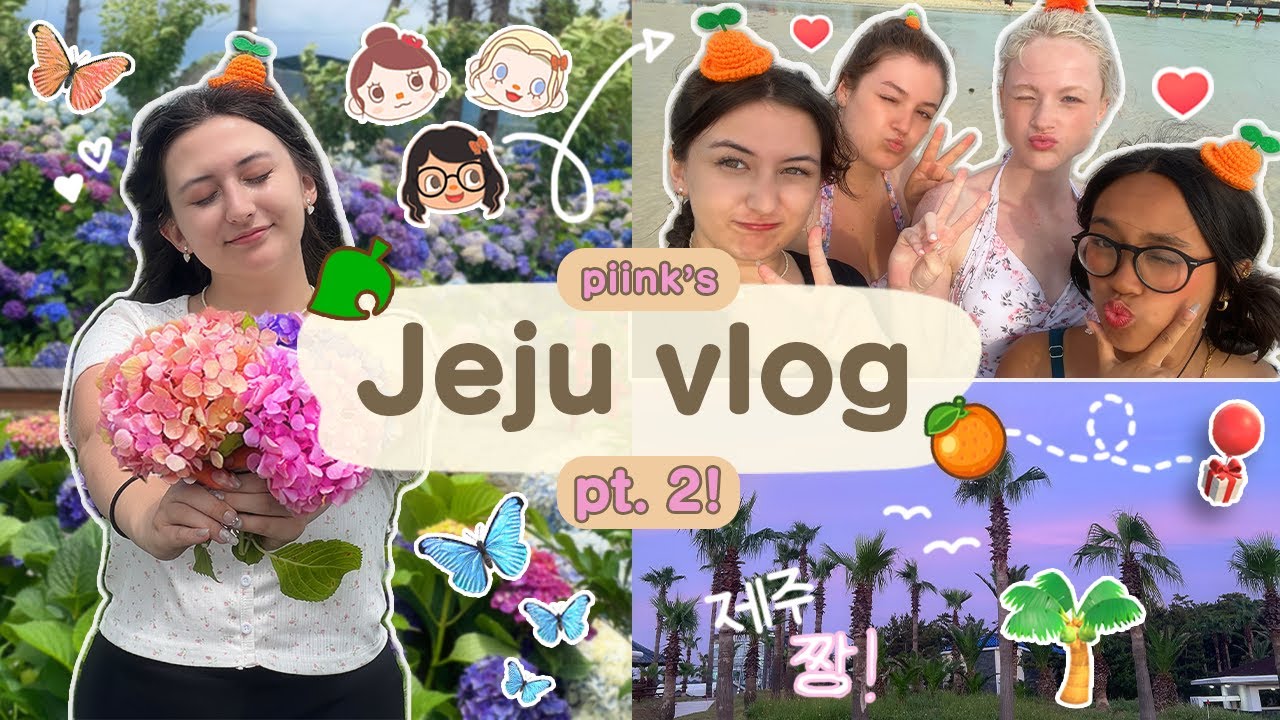 jeju vlog 🌅: beach day, tea museum + innisfree, hydrangeas [korea diaries ep. 23]