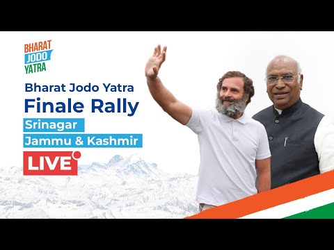 LIVE: #BharatJodoYatraFinale rally in Srinagar, J&K