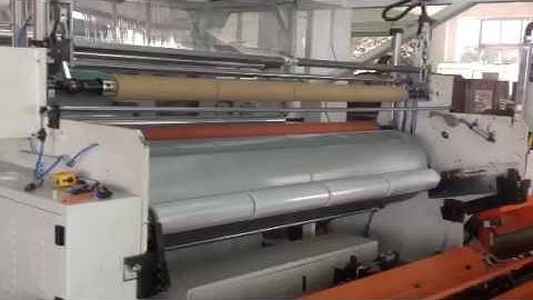 High speed automatic paper core loading & unloading stretch film extrusion machine