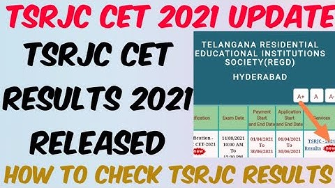 TSRJC 2021 Results Released 🤩//How to check TSRJC Results 2021 in Telugu #TSRJCRESULTS2021
