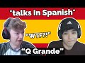 Quackity talks to TommyInnit in Spanish | Dream SMP