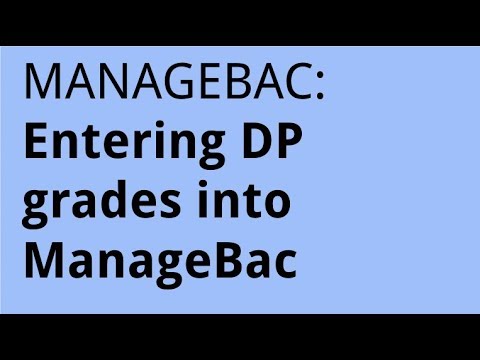 DP Grades in ManageBac