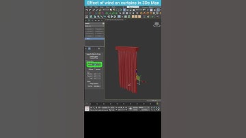 Animating Curtains with Wind Effects in 3ds Max #shorts #3dsmax #curtains #wind