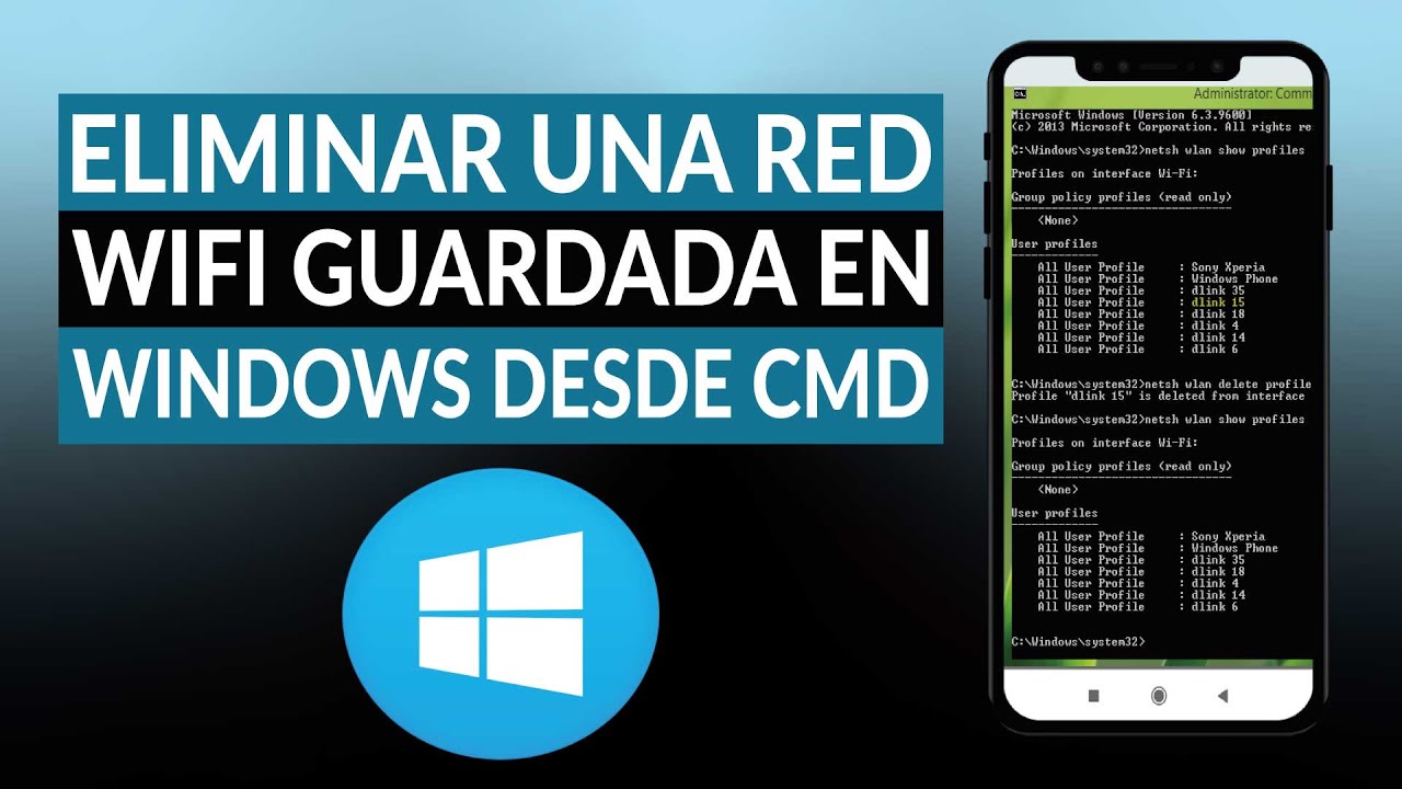 Cómo eliminar una conexión de red WiFi guardada en WINDOWS 10, 8 y 7