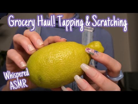ASMR * Tapping & Scratching on my Groceries 🍋🍎🥔 ￼* Whispered  * ASMRVilla