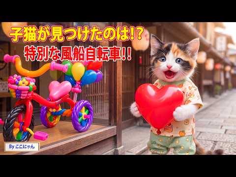 まさかの大成功】自転車が欲しい子猫ここにゃん…バイトした結果、夢の