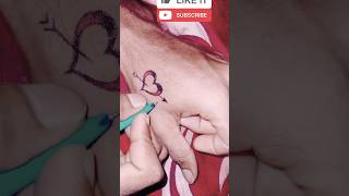 Easy heart tattoo design ♥️♥️ #shorts #shortvideo #tattoo #hearttattoo #abcart #tattoodesign
