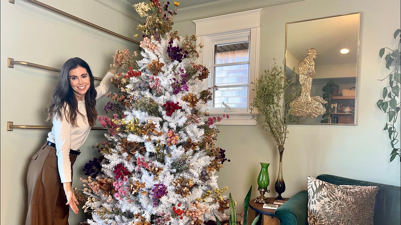Making A Dried Flower Christmas Tree With Flowers From This Year's ...