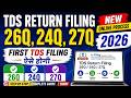 TDS Return Filing 2026 Online | 26Q, 24Q, 27Q Step by Step New Process in Hindi First TDS Filing