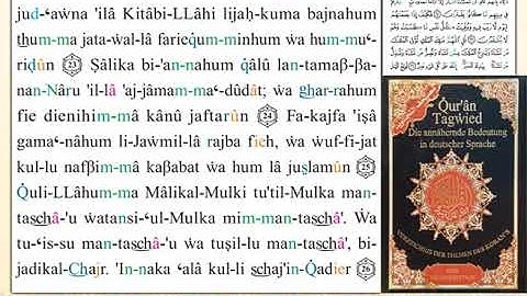 ختمة من مصحف التجويد باللغة الألمانية الصفحة رقم 53