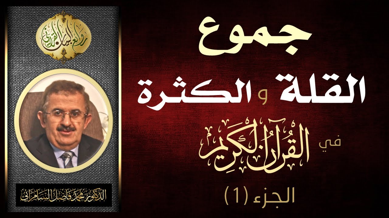 جموع القلة والكثرة في القرآن الكريم  ( الجزء  1 ) الدكتور محمد فاضل السامرائي