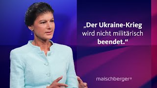Gerhard Schröder als Vermittler nach Moskau? Sahra Wagenknecht & Katrin Göring-Eckardt |maischberger image