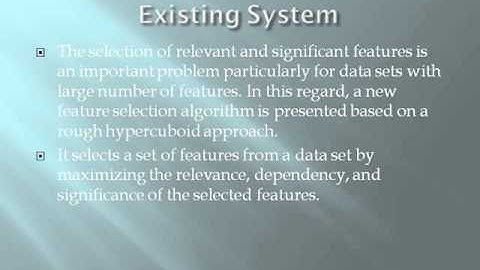 2014 IEEE DATA MINING A Rough Hypercuboid Approach for Feature Selection in Approximation Spaces