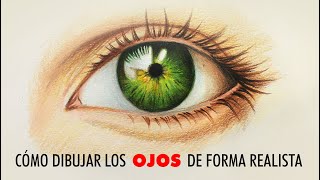 Cómo dibujar un Ojo realista con lápices de colores / How to draw realistic green eyes screenshot 2