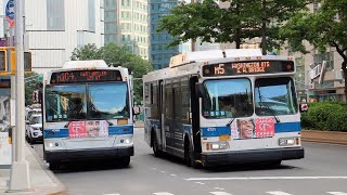 MTA New York City Bus Orion VII Hybrids on the M104 Bus on the M5 Bus