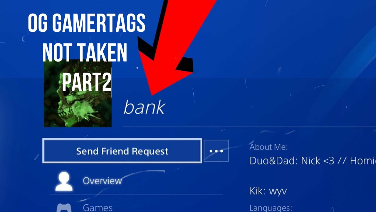 OG GAMERTAGS NOT TAKEN *2019* PART 2 PLAYSTATION/XBOX PSN/XBOX