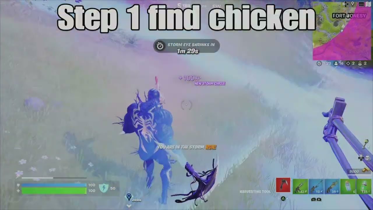 Fortnite How To Deal deal damage with chicken peck
