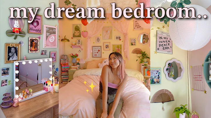 aesthetic BEDROOM MAKEOVER! (pt 2) pink & yellow themed! cozy lighting✨ & diy decor thumbnail