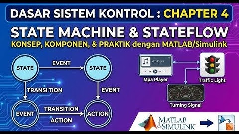 Pemodelan Finite State Machine (FSM) dengan Stateflow di MATLAB/SIMULINK | Dasar Sistem Kontrol.