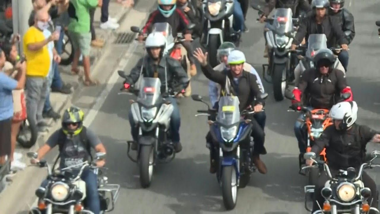 Brazil's Bolsonaro leads motorbike parade despite pandemic | AFP