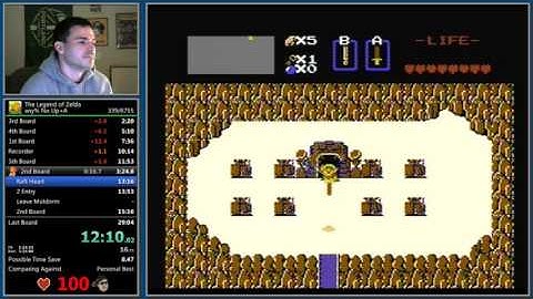 The Legend of Zelda any% no up+A speedrun in 28:50 (former world record, first under 29 minutes)