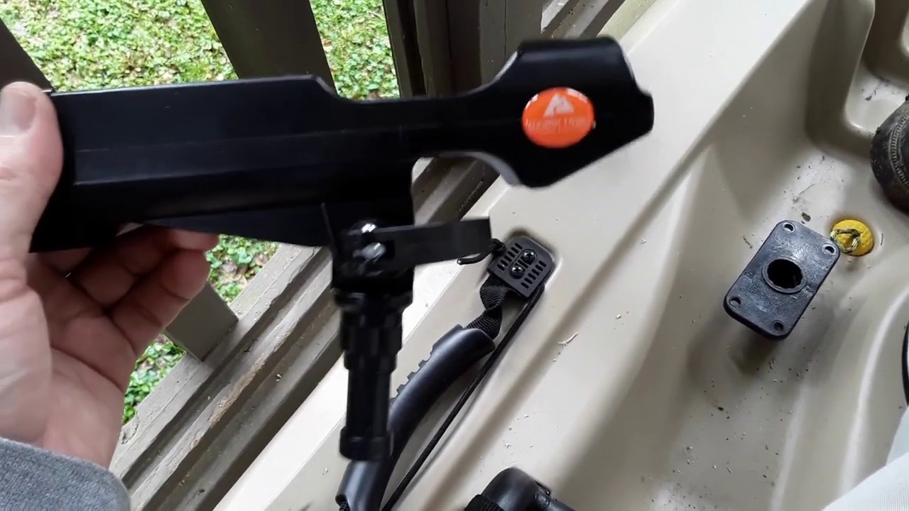 How to install a fishing rod holder on a kayak. YouTube