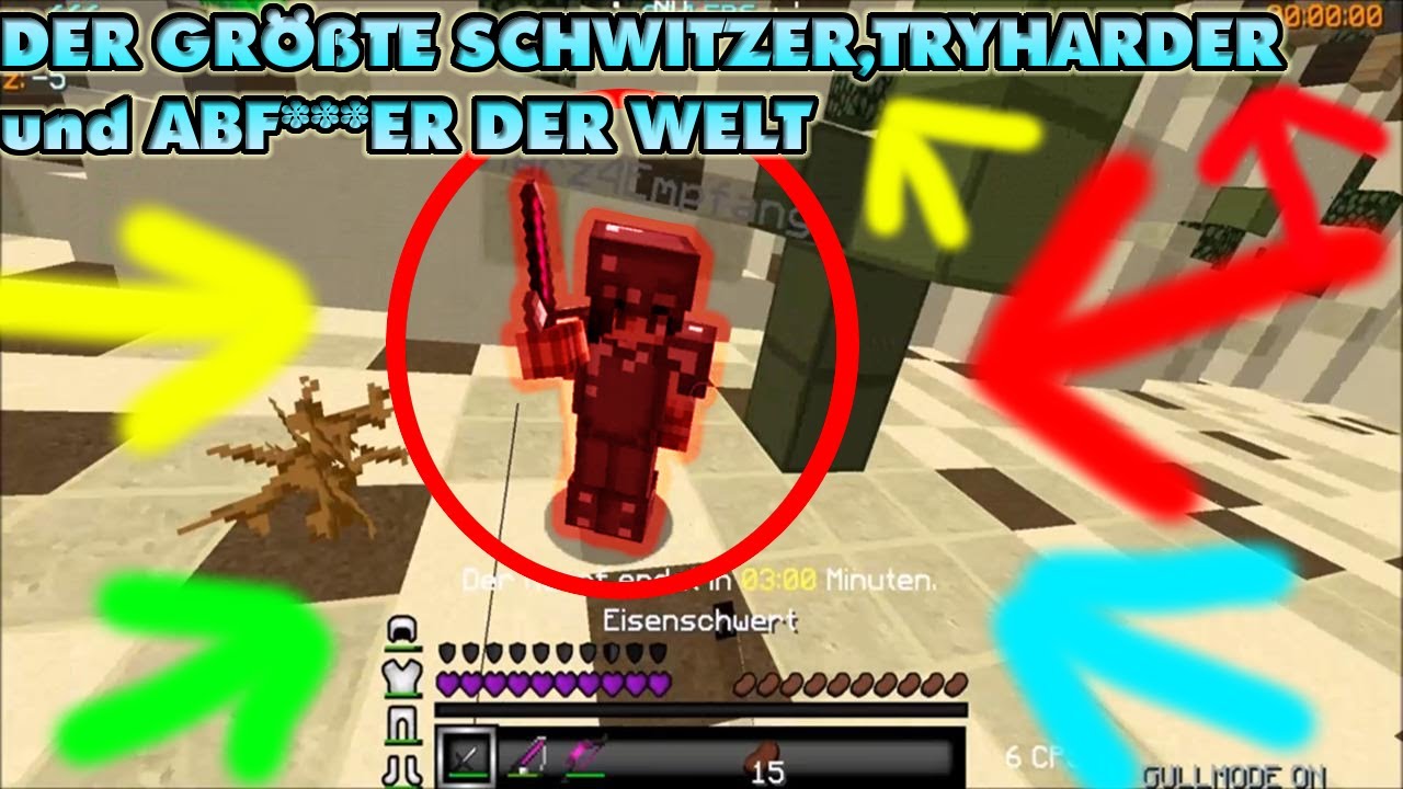 DER GRÖßTE SCHWITZER,TRYHARDER  und ABF***ER DER WELT 1 |GULLSPIELT Minecraft 1v1 GommeHD Deutsch