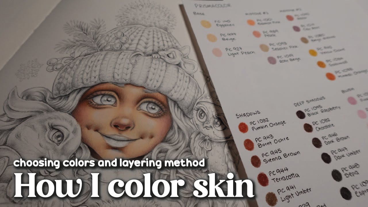 ✨HOW I COLOR SKIN - What colors I use and a simple layering method | ADULT COLORING✨