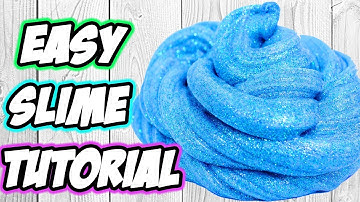 BASIC SLIME RECIPE WITH CONTACT SOLUTION DIY HOW TO MAKE GLITTER SLIME TUTORIAL VIDEO Rainbow Splash