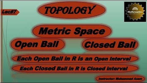 Topology||Lec#7||Open Ball and Closed Ball in Metric Space + Examples||Mathematics Instructor