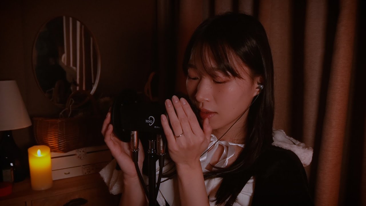 ASMR 暖かさを感じる冬のオノマトペ🧣耳タッピング・耳撫で・マイクカバー