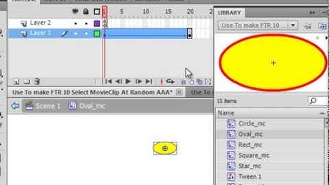 Flash Tutorial 10 Select Random Movie Clip