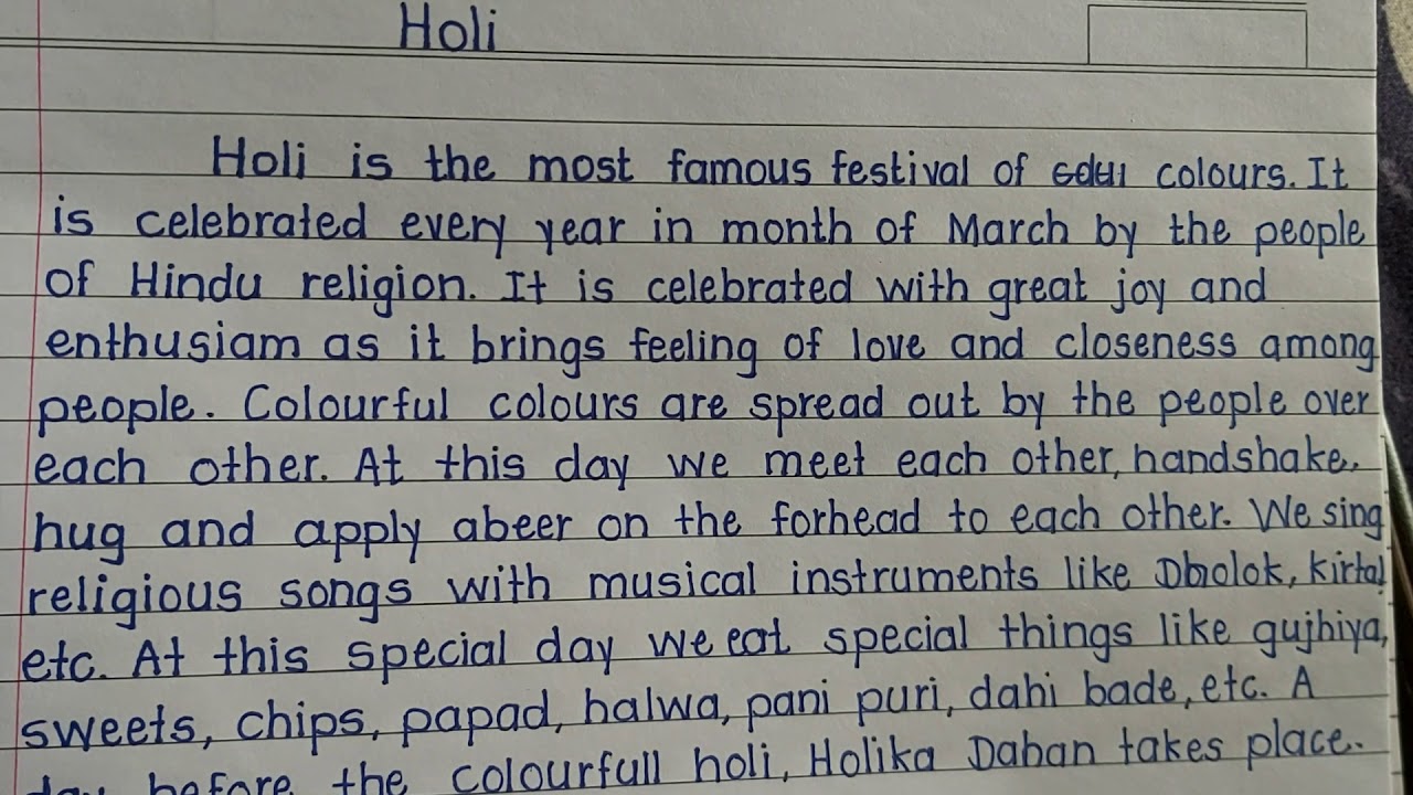 Holi festival essay