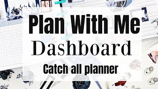 PLAN WITH ME | DASHBOARD SPREAD | CATCH ALL PLANNER | PLANYTHING STICKERS