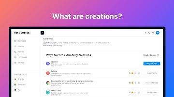 What are CREATIONS & How to earn more? ✍️ | Text Cortex Tutorials